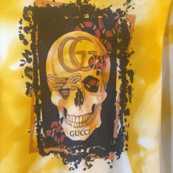 Yellow Tie-dyed Sweatshirt Pullover Soft 1 Of A Kind ❌PRICE FIRM - Picture 3 of 13